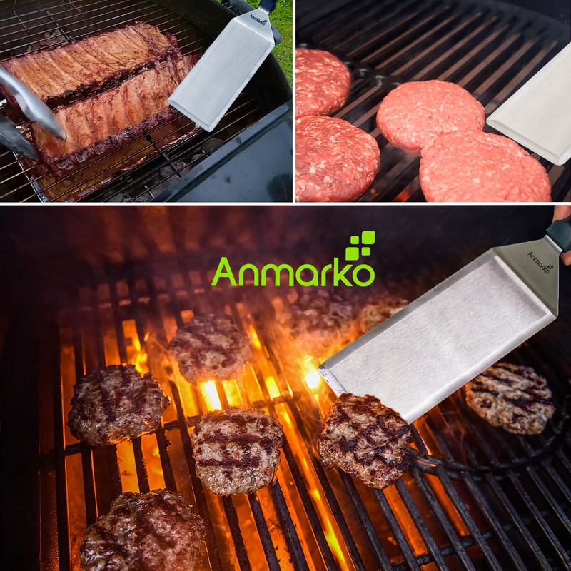 Griddle Spatula Set - Stainless Steel Metal Spatula and Griddle