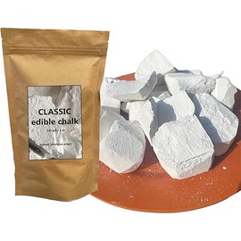 Classic Natural Edible Chalk Organic Crunchy White Chalk Chunks for Eating, Pica Cravings, and ASMR Pure Ukrainian 4oz (115g)