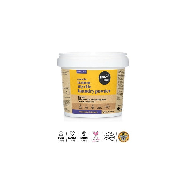 Simply Clean Australian Lemon Myrtle Laundry Powder 1.75Kg