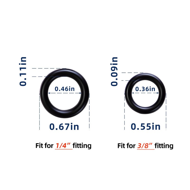 TKYPZY 40 Pack Power Pressure Washer O-Rings for 1/4" &