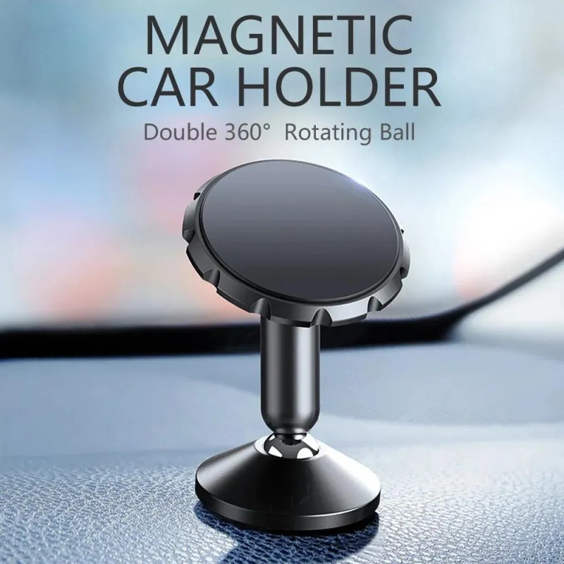 Soporte Para Coche De Aluminio Plateado Con Rotación Doble