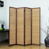 Loomveil 4 Panel Bamboo Room Divider - 5.6 ft Tall