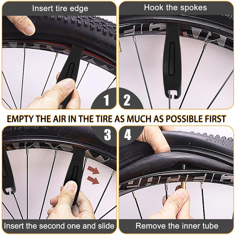 Bike Tire Levers, Bike Bicycle Plastic Grip Tyre Levers Removal
