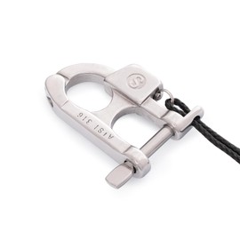 SHONAN Quick-Release for Water Ski, Quick Disconnect Shackle for Water Sport Towing, Sailboats & Jet Skis, 316 Stainless Steel, SWL 330 lb (SNNP-05)