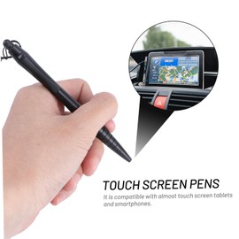 TEHAUX Touch Screen Stylus Pen with Fiber Tip Durable Compatible for Smartphones and Tablets Black High Precision Writing for Car Touchscreen Devices
