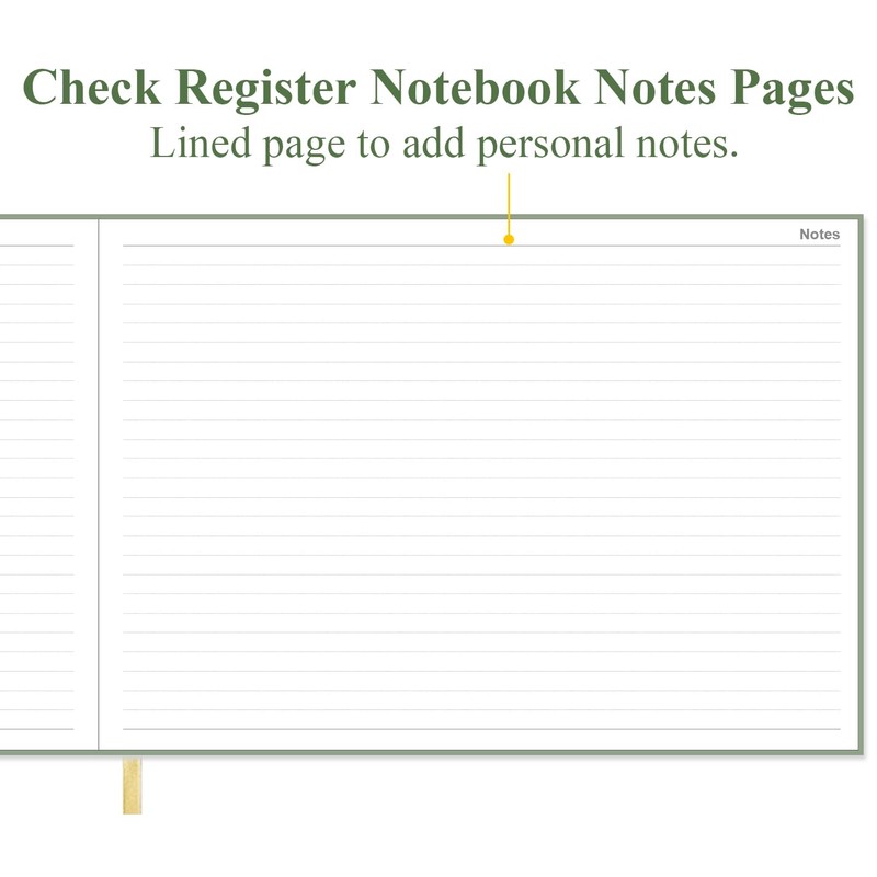 Heveboik Check Registers for Personal Checkbook - 7" x 10"