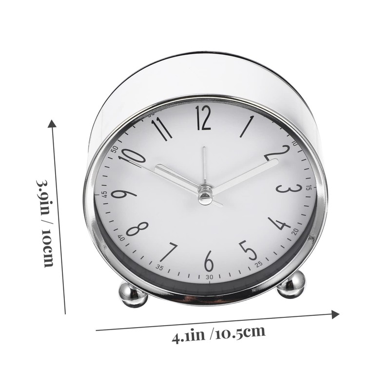 Mobestech Silent Alarm Clock Metal Digital Clock for Bedside Table