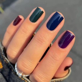 Advanced Grey Cat Eye Bow Pressing Fake Nail, Short Round Shape, Suitable for Workplace, Simple and Elegant, 24 pieces