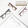 Przene 4 Pack Blue Light Blocking Reading Glasses,Square Cat Eye