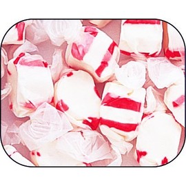 Peppermint Red & White Gourmet Salt Water Taffy 1 Pound Bag