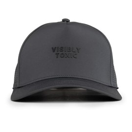 Visibly Toxic Gray Golf Hat Snapback, Water Resistant, Breathable, Quick Drying, High Performance, Stylish Hat