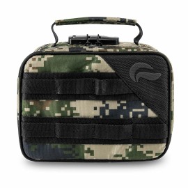 Skunk Wingman L - Padded Protective Stash Glass Case w/ Combo Lock - Camouflage