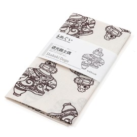 Gururin Tenugui Jomon Light Darkening Utensil Figurine, Staying Generated, Approx. 13.8 x 35.4 inches (35 x 90 cm), Quick Drying, Made in Japan, 1 Sheet, Dark Brown