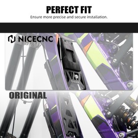 NICECNC Black Battery Front Fender Plate Battery Guard Cover Protector Compatible with Surron light bee X/S/ L1E Compatible with Segway X160 X260 See Fitmnet