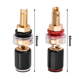 Tihebeyan Terminal Connectors Speaker Cable, 2 Pieces Seamless Copper Banana Plug Socket Post Link Speaker Amplifier