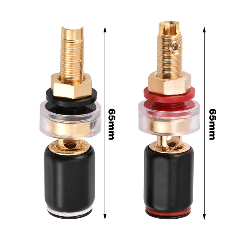Tihebeyan Terminal Connectors Speaker Cable, 2 Pieces Seamless Copper Banana