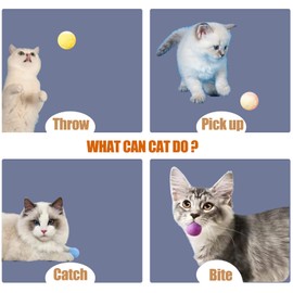 QIODAZOO 12PCS Cat Toy Balls, 6 PCS Cat Bell Ball and 6 PCS Cat Soft Ball for Kitten, Cat Interacitve Indoor Colorful Toy (Random Color)