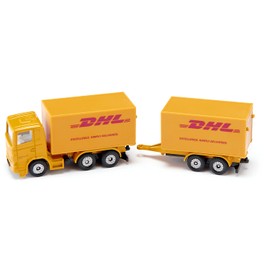 Bonernund Ziku SK1694 DHL Truck with Trailer, Around 3 Years Old, Yellow, Red, etc