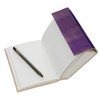 Handmade 3-String Purple Leather Journal | Plain Recycled Paper |