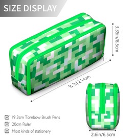Large Capacity Pencil Case Pouch 3 Compartments Pen Bag for School Office