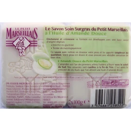 Le Petit Marseillais Vegetable Soap with Sweet Almond oil (2x100g), paraben free, 100% Vegetal, made in Provence