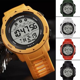 Unbranded Mens Tactical Digital Watch Waterproof LED Military Watches Alarm/Timer Sports - Black