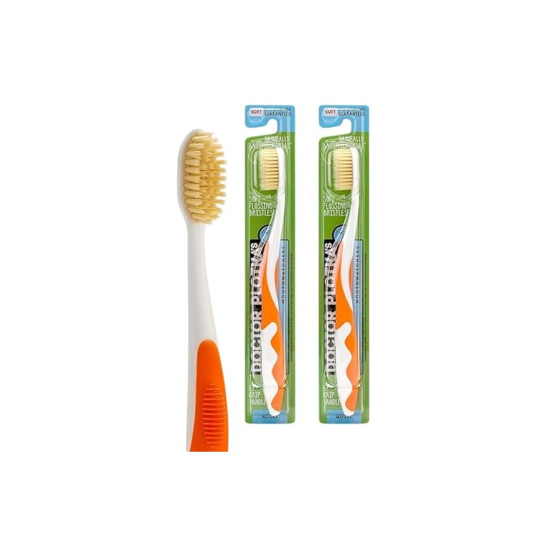 Mouthwatchers Floss Cerdas Plateadas Cepillo de Dientes para Adulto, 2