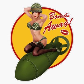 Bombs Away Bumper Sticker Window Vinyl Decal 5"