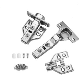 IDB 2Pcs Soft Close Cabinet Concealed Hinges European Half Overlay,110 Degree,Framel