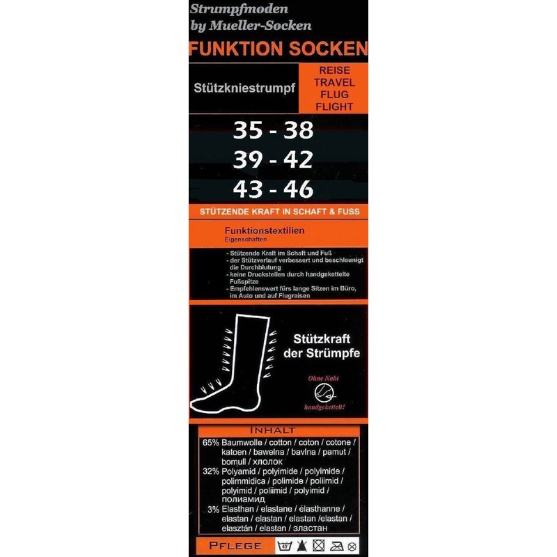 Tobeni 1 pair of compression stockings, support stockings, unisex (141.007)