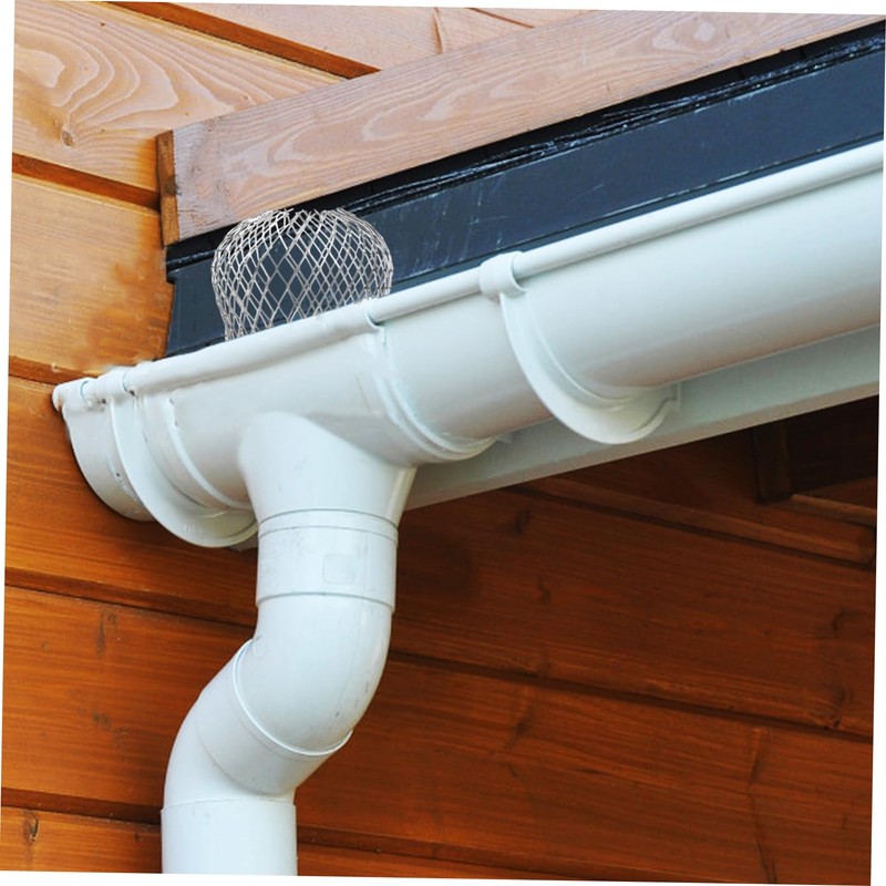 ORFOFE 8pcs Downspout Filter Gutter Guards Aluminum Leaf Strainers for