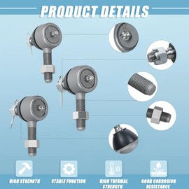 HOGUCAL Club Car Ds Parts Tie Rod End, 3PCS Ball Joint Kit Golf Cart Accessories On Driver and Passenger Side Fits 1976-2008 Club Car Ds Gas & Electric OEM Part # 7539 7540