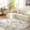 HOMCOM 9x12 Area Rug, Boho Living Room Carpet, Machine Washable,