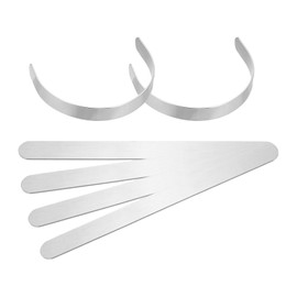 sourcing map 6Pcs Bracelet Blanks, 5/8 x 6inch (Silver, 1mm Thk)