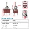 Heschen metal toggle switch DPDT, KN3C-223, momentary (ON)/OFF/(ON) 3 position