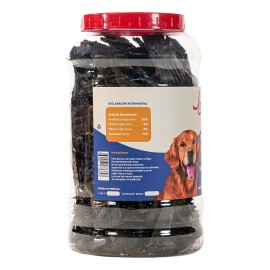 Premio Snack Para Perros Tirita Hígado De Res Deshidratado Lovie Treats - Bote XL- 1 Kg Res 100% Natural Sin Conservadores Sin Saborizantes. Para Todas Las Etapas Cachorro, Adulto, Adulto Mayor