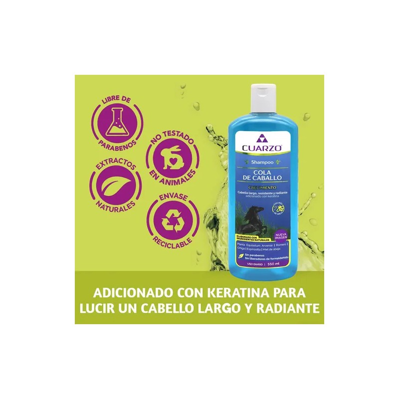 Shampoo Cola De Caballo Y Keratina Crecimiento Capilar