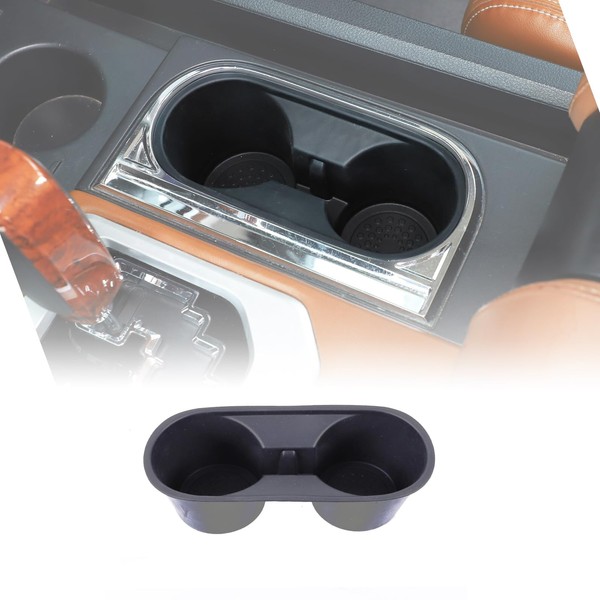 HIRUFAIT TPE Cup Holder Coasters Compatible with Toyota Tundra 2014-2021