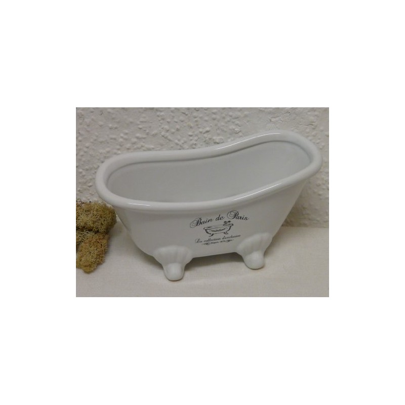 Nostalgia Decorative Ceramic Bath Tub ~BAIN DE Paris-White