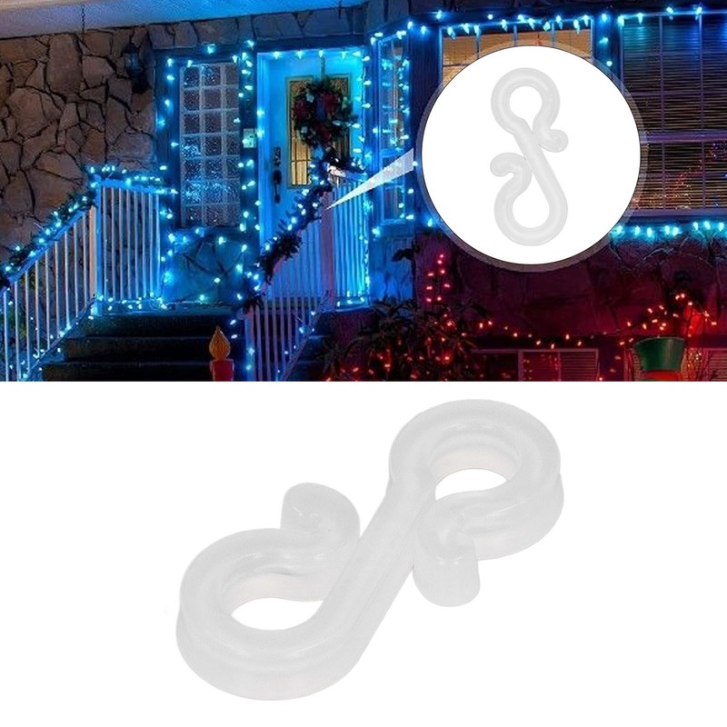 150Pcs S Shaped Hooks Sturdy Durable Plastic Dual Ends Multipurpose