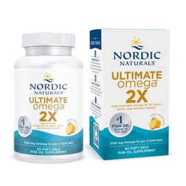Nordic Naturals | Suplemento Alimenticio Omega‑3 | Ultimate Omega 2X | 2150 mg EPA+DHA por Porción (2 Cápsulas) | 60 Cápsulas Blandas Sabor Limón | Non‑GMO | Sin Gluten | Certificado Friend of the Sea