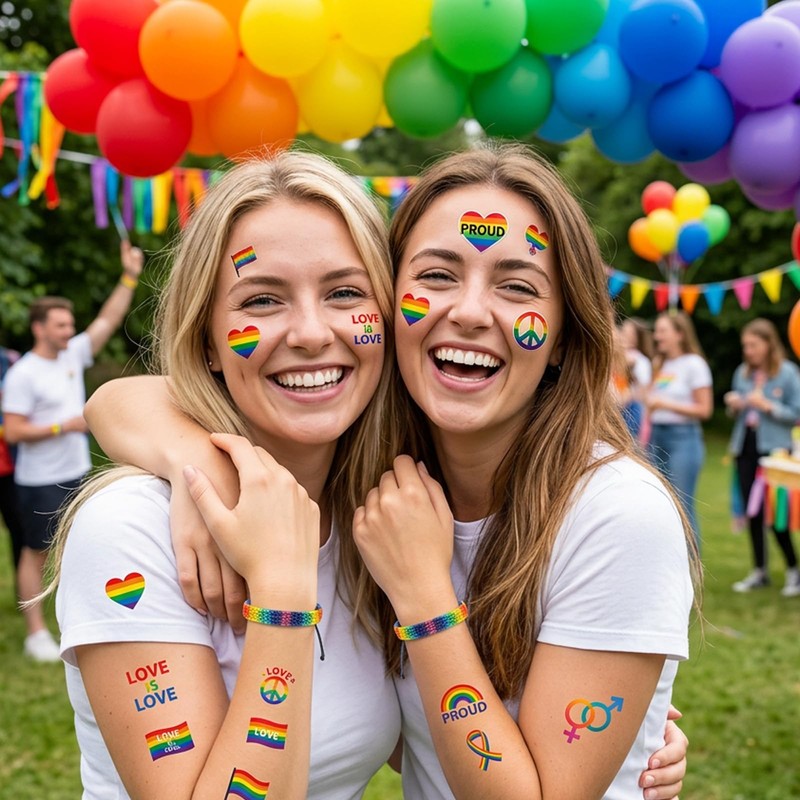 14pcs Pride Face Paint Sticks Set, Rainbow Face Paint Set