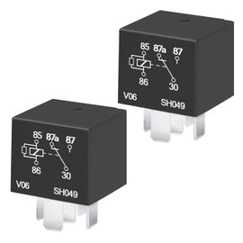 2 Pcs RY116 Relay, 12V 40A, 5-Pin, High-Performance Relays RY116 Fit for Blower Motor, Fuel Pump, A/C High Load, Engine Cut Off,Replace FOAB-14B192-AA 007903001