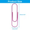 Auvotuis 15Pcs 4 Inch Jumbo Paper Clips, Pink Coated Large