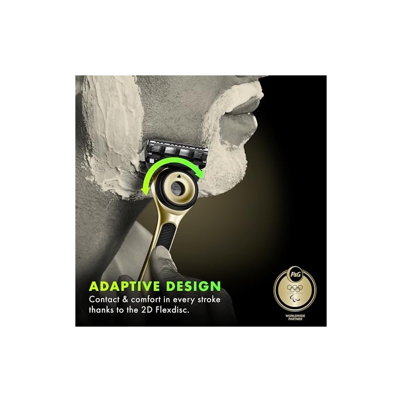 GilletteLabs with Exfoliating Bar Razor for Men, Champion Gold Edition