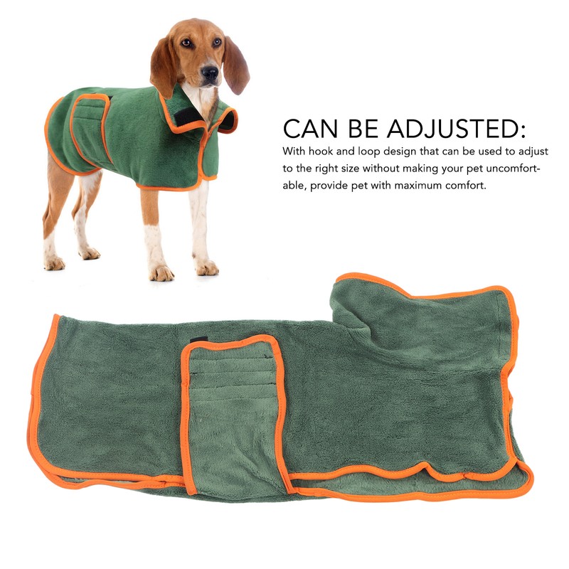 Dog Drying Robe Fast Drying Water Absorption Keep Warm Pet