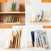 Worthyeah Bamboo Dish Dying Rack - Pot Lid Plate Organizer