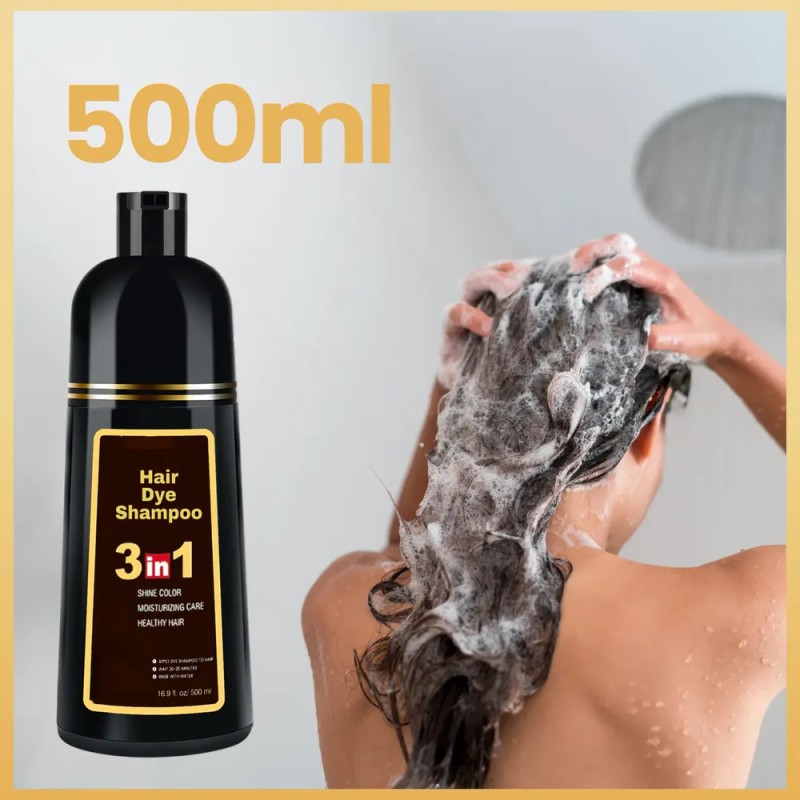 Shampoo Tinte Cubre Canas Natural Jengibre Sin Caja 3pz Full