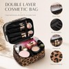 Bolsa de maquillaje de doble capa, bolsa de maquillaje, bolsa