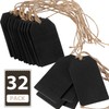 Boao 32 Pieces Mini Chalkboard Tags Bulk 2"x3.1" Wood Chalkboard
